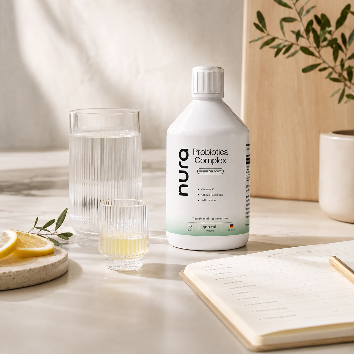 Vrouw neemt Nura bij haar ochtendroutine