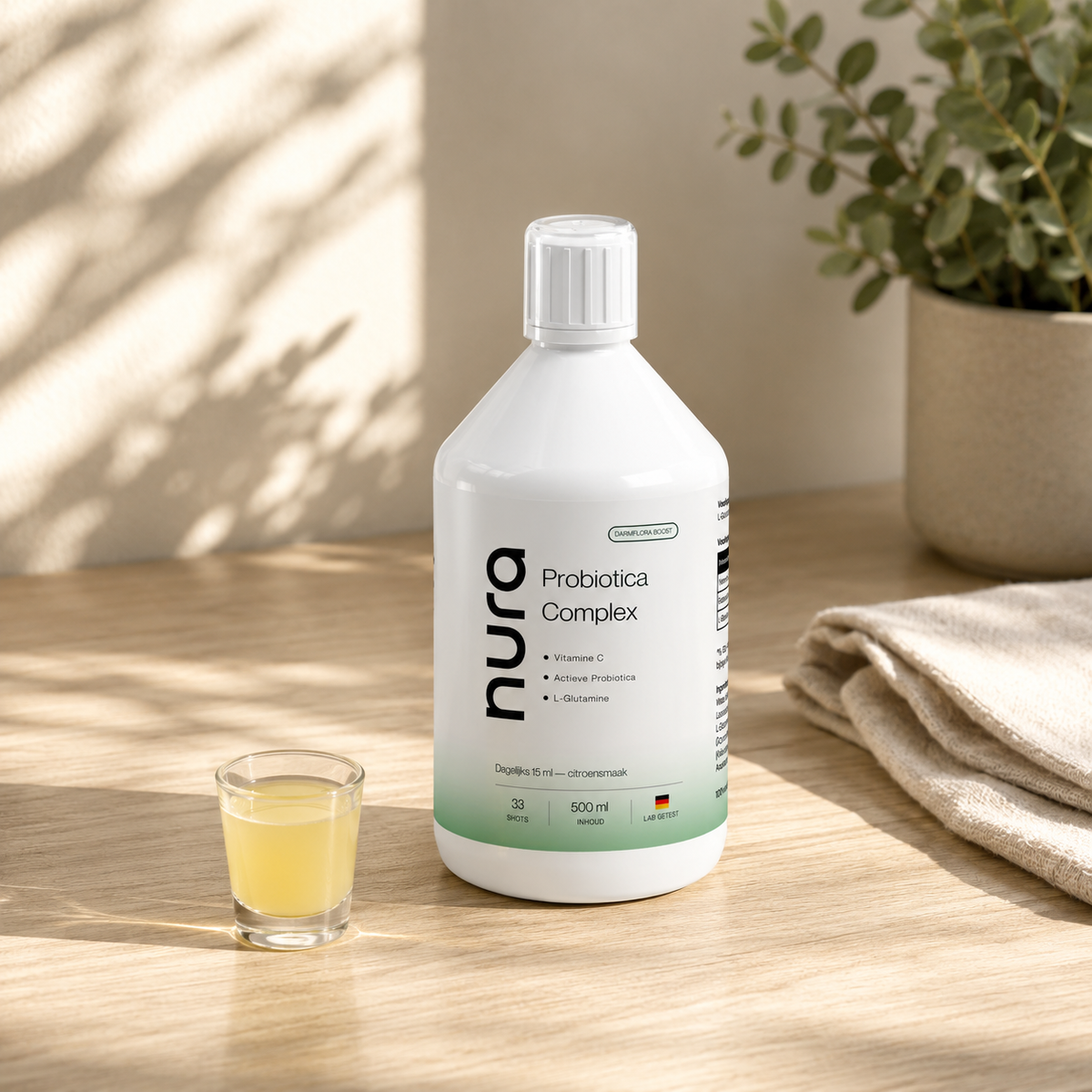Nura Probiotica Shots - Citroensmaak - 500ml