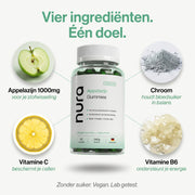 Nura Appelazijn Gummies - Appelsmaak - 60 Gummies
