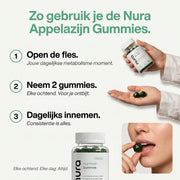 Nura Appelazijn Gummies - Appelsmaak - 60 Gummies