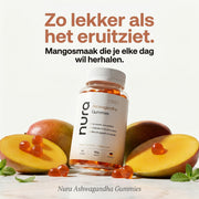 Nura Ashwagandha Gummies - Mangosmaak - 60 Gummies