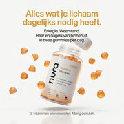 Nura Dagelijkse Vitamines - Mangosmaak - 60 Gummies