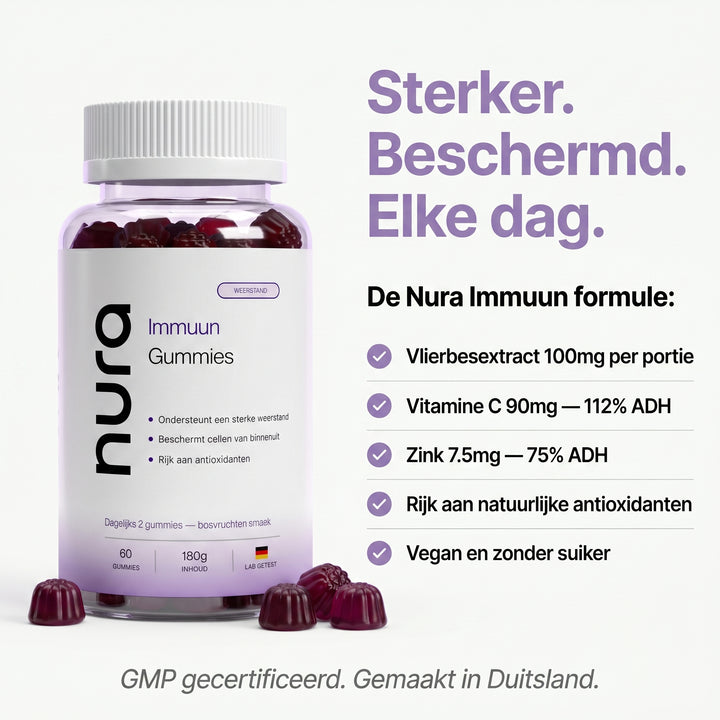 Nura Elderberry + Vitamin C + Zinc Gummies - 60 pcs.