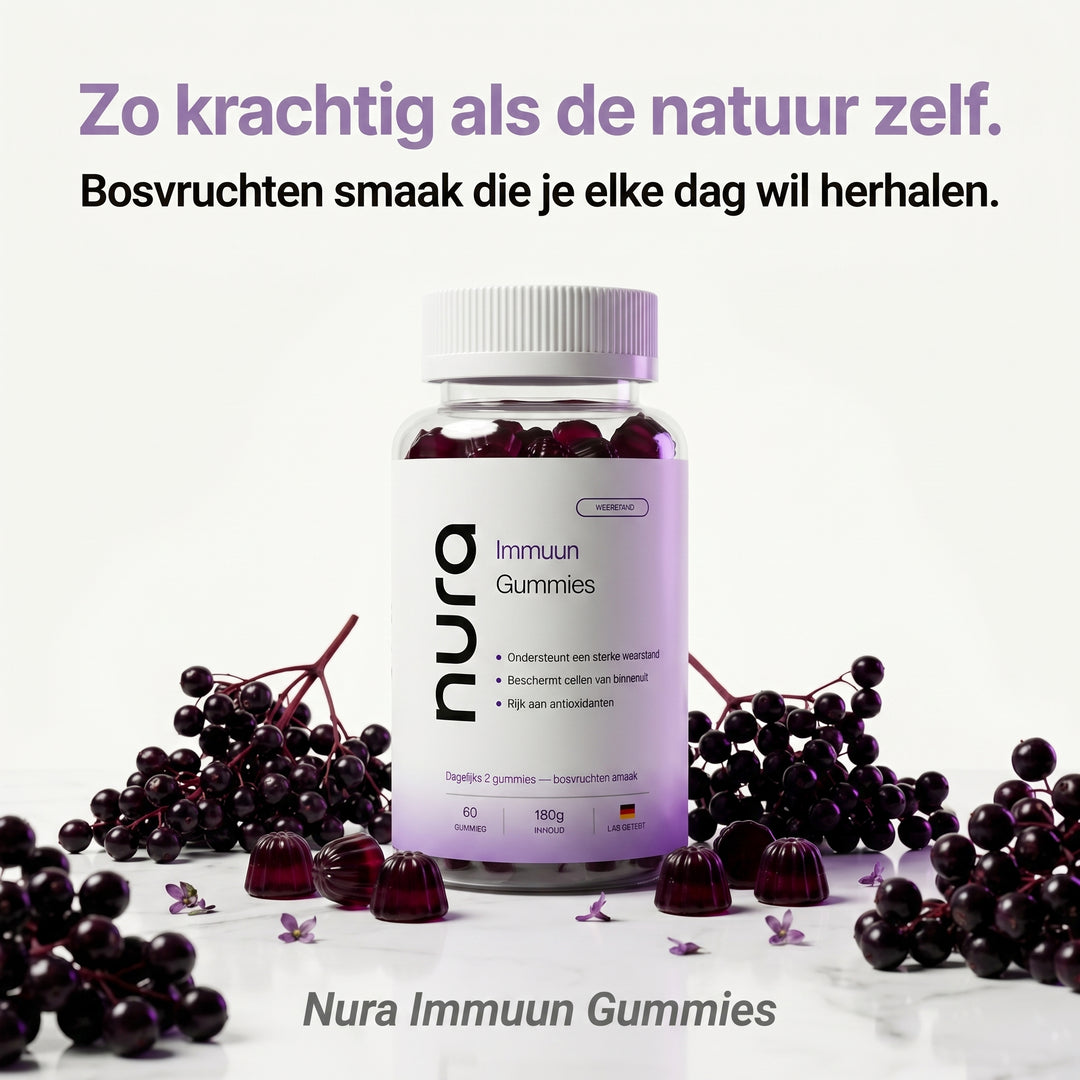 Nura Elderberry + Vitamin C + Zinc Gummies - 60 pcs.