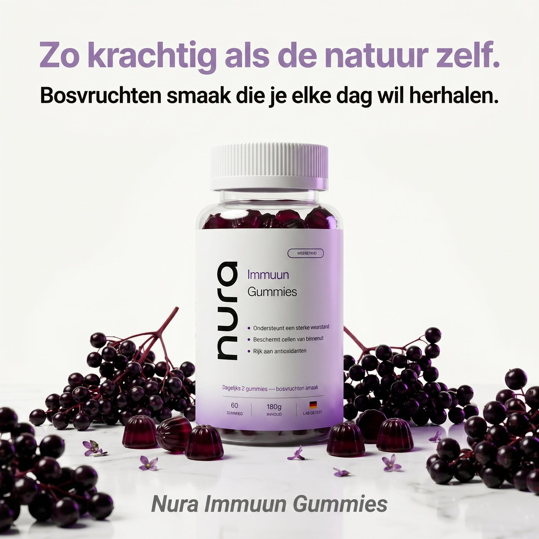 Nura Immuun Gummies - Bosvruchtensmaak - 60 Gummies