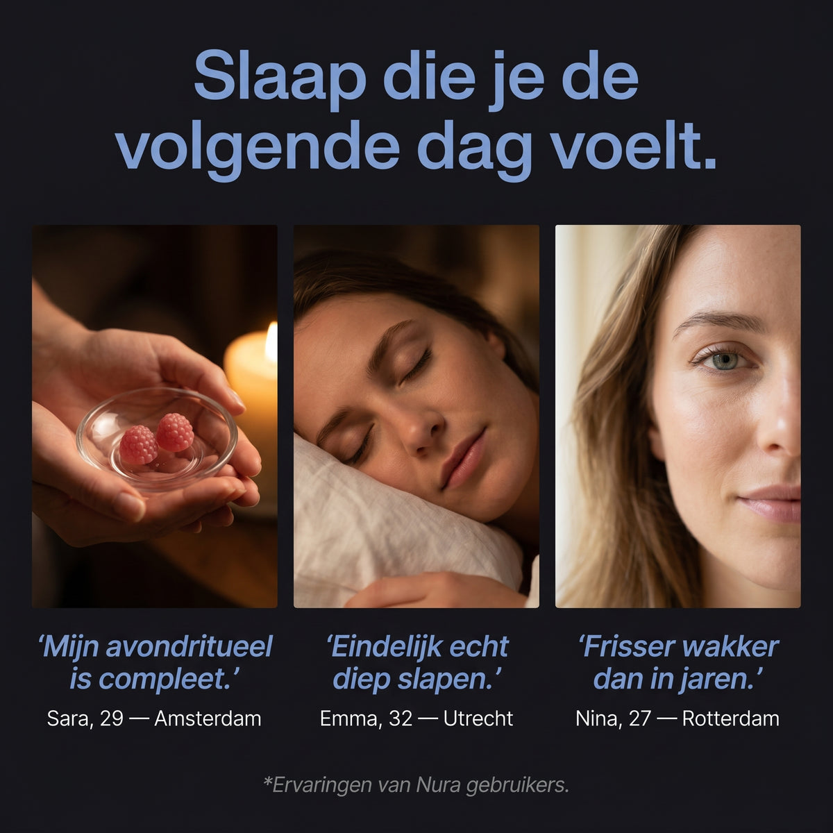 Nura Nachtrust Gummies - Frambozensmaak - 60 Gummies