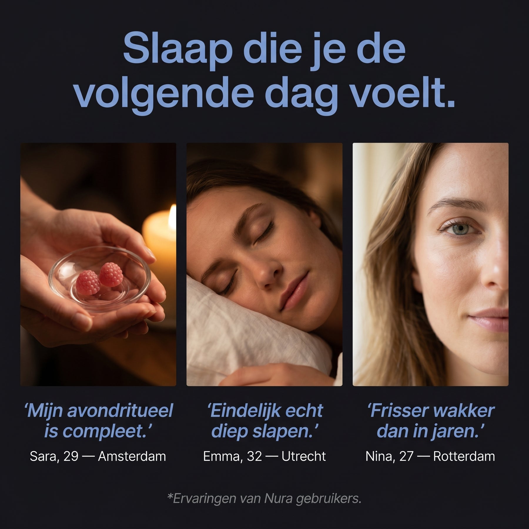 Nura Nachtrust Gummies - Frambozensmaak - 60 Gummies