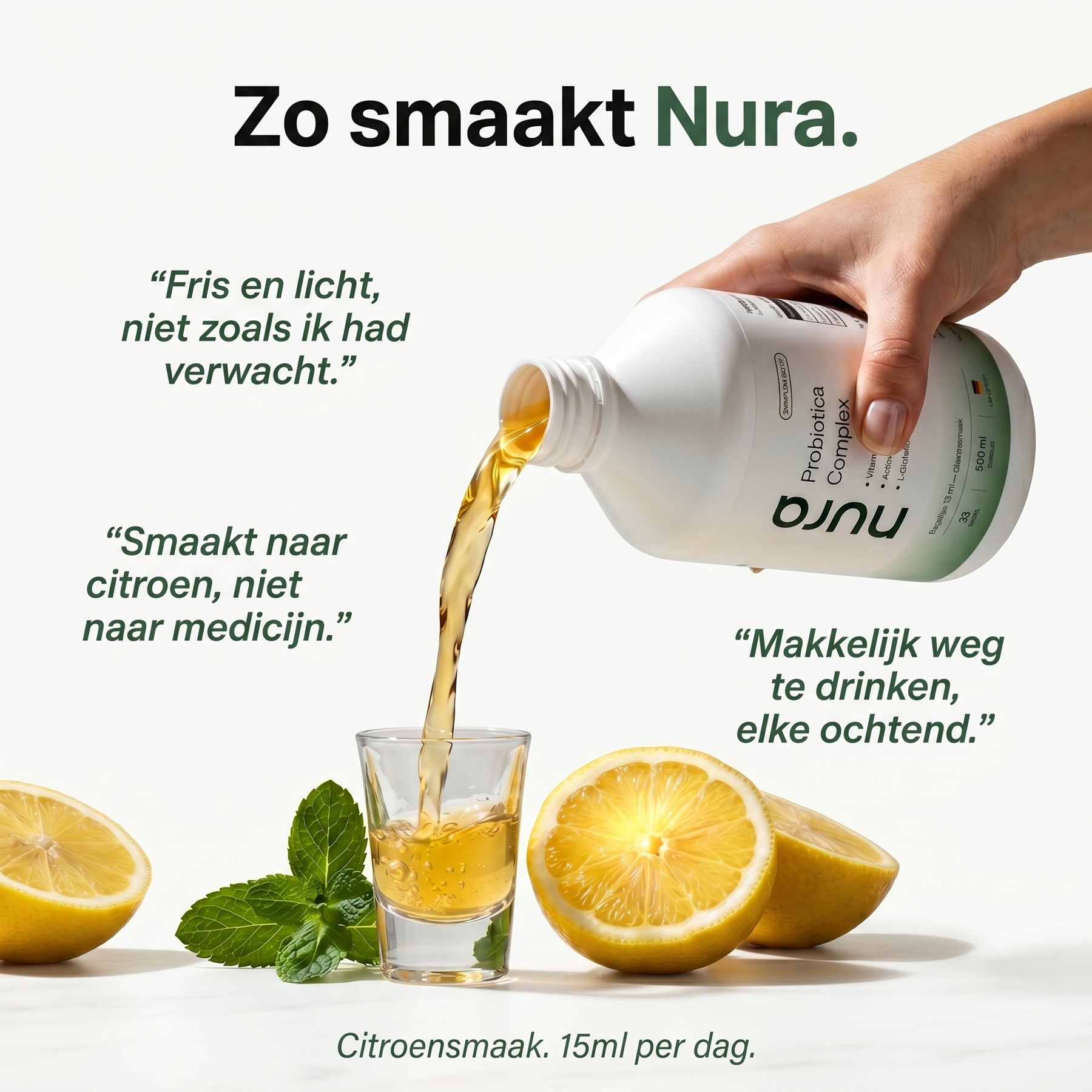 Nura Probiotica Shots - Citroensmaak - 500ml