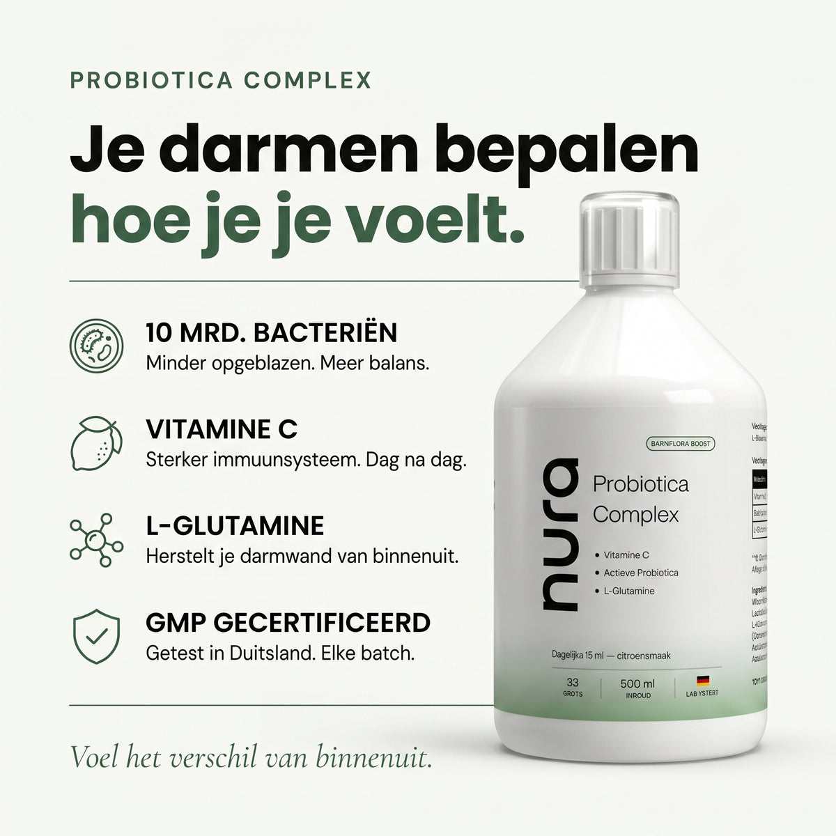 Nura Probiotica Shots - Citroensmaak - 500ml