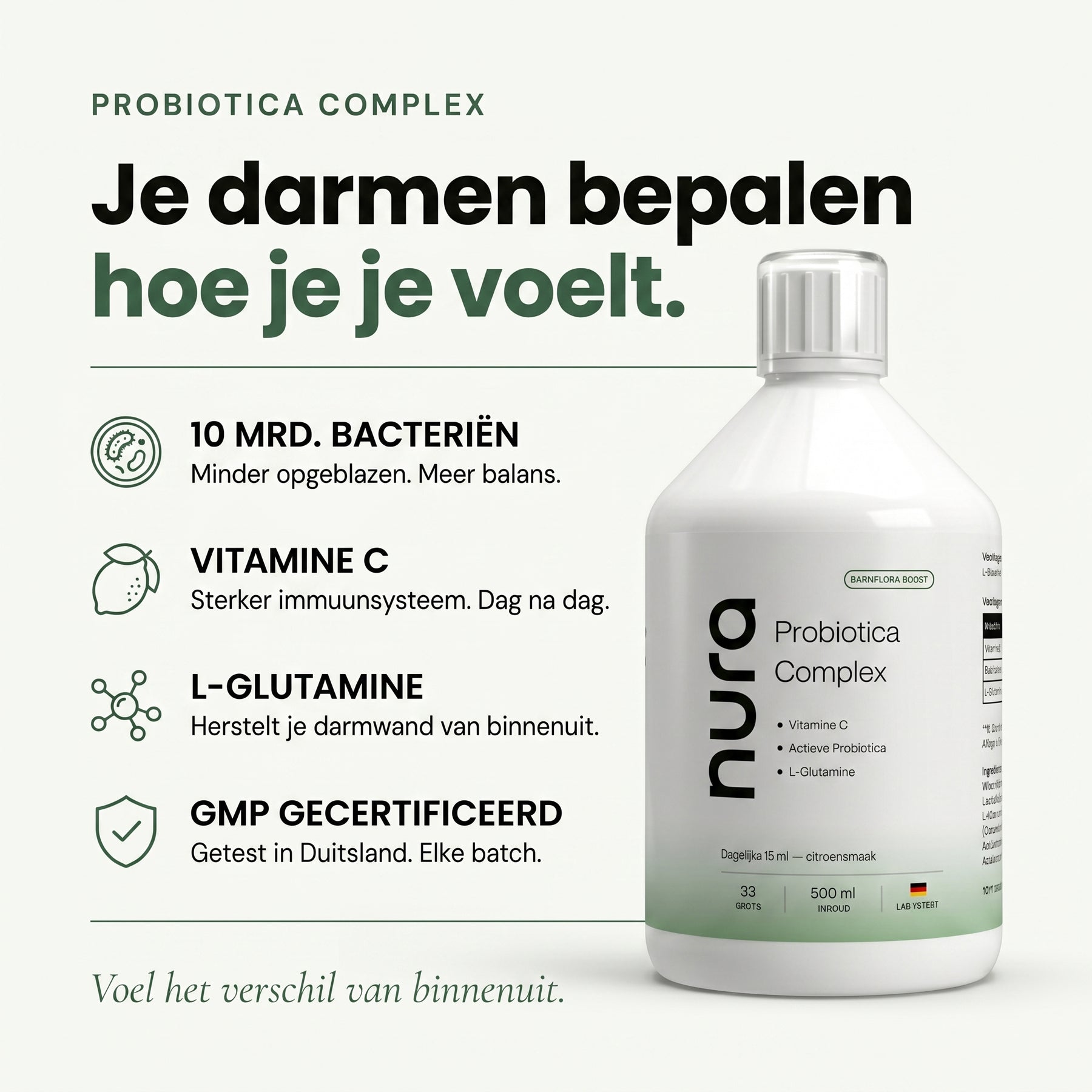 Nura Probiotica Shots - Citroensmaak - 500ml
