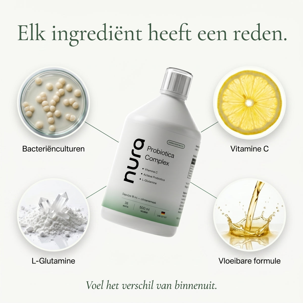 Nura Probiotica Shots - Citroensmaak - 500ml